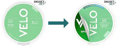 Velo Easy Mint Mini byter namn till Velo Spiffy Spearmint Mini