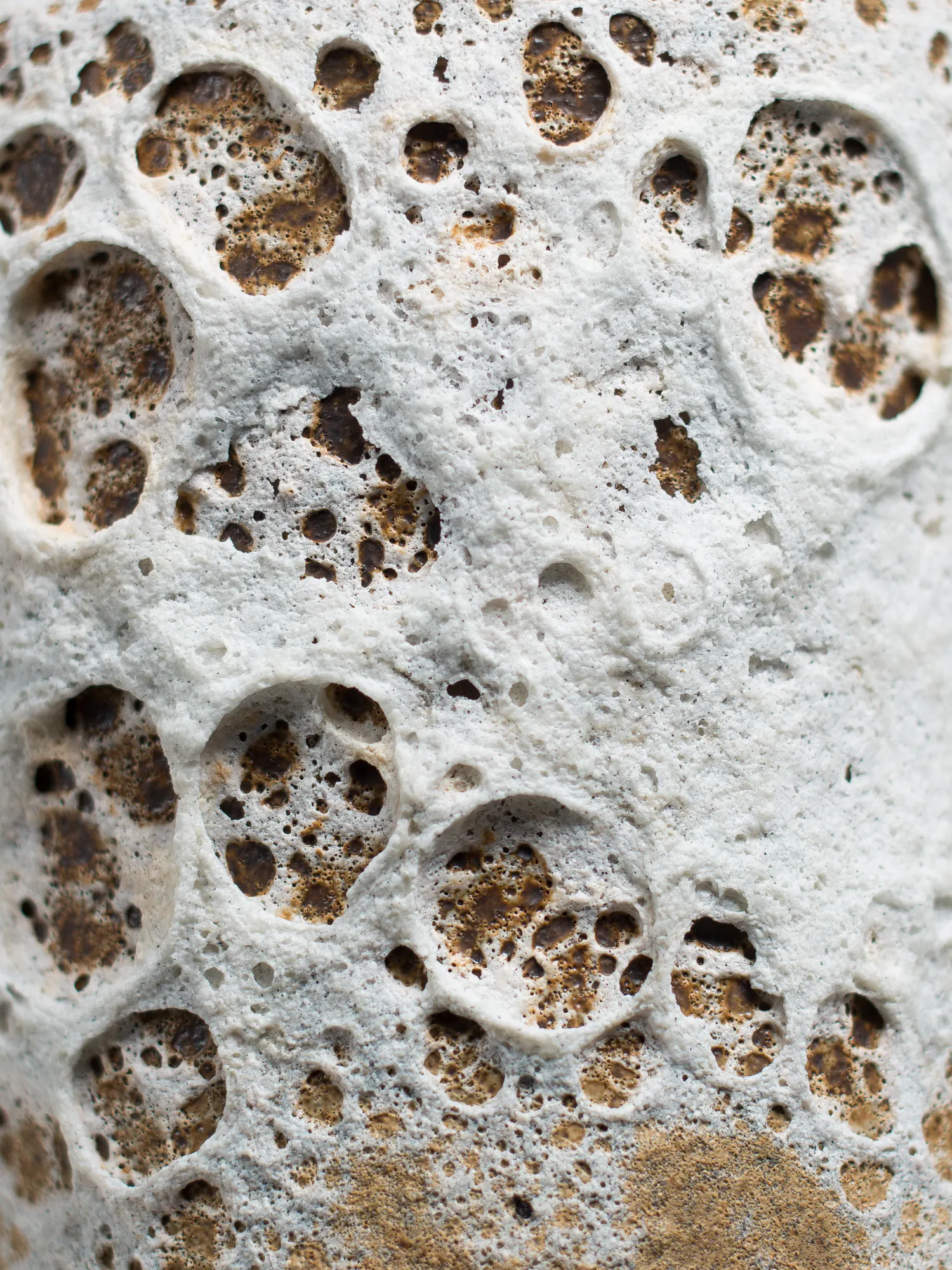 White lava glaze surface zoom in texture