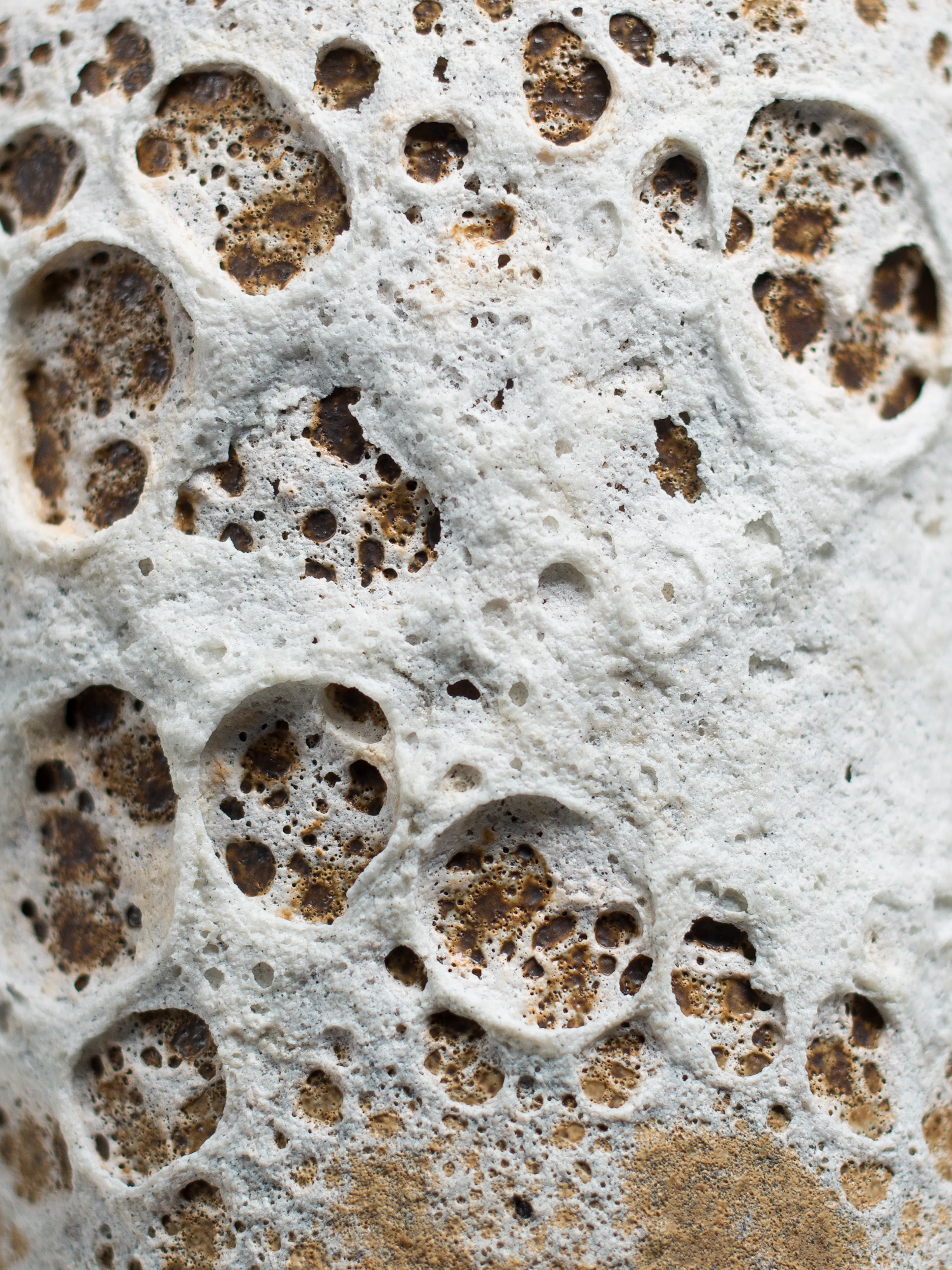 White lava glaze surface zoom in texture