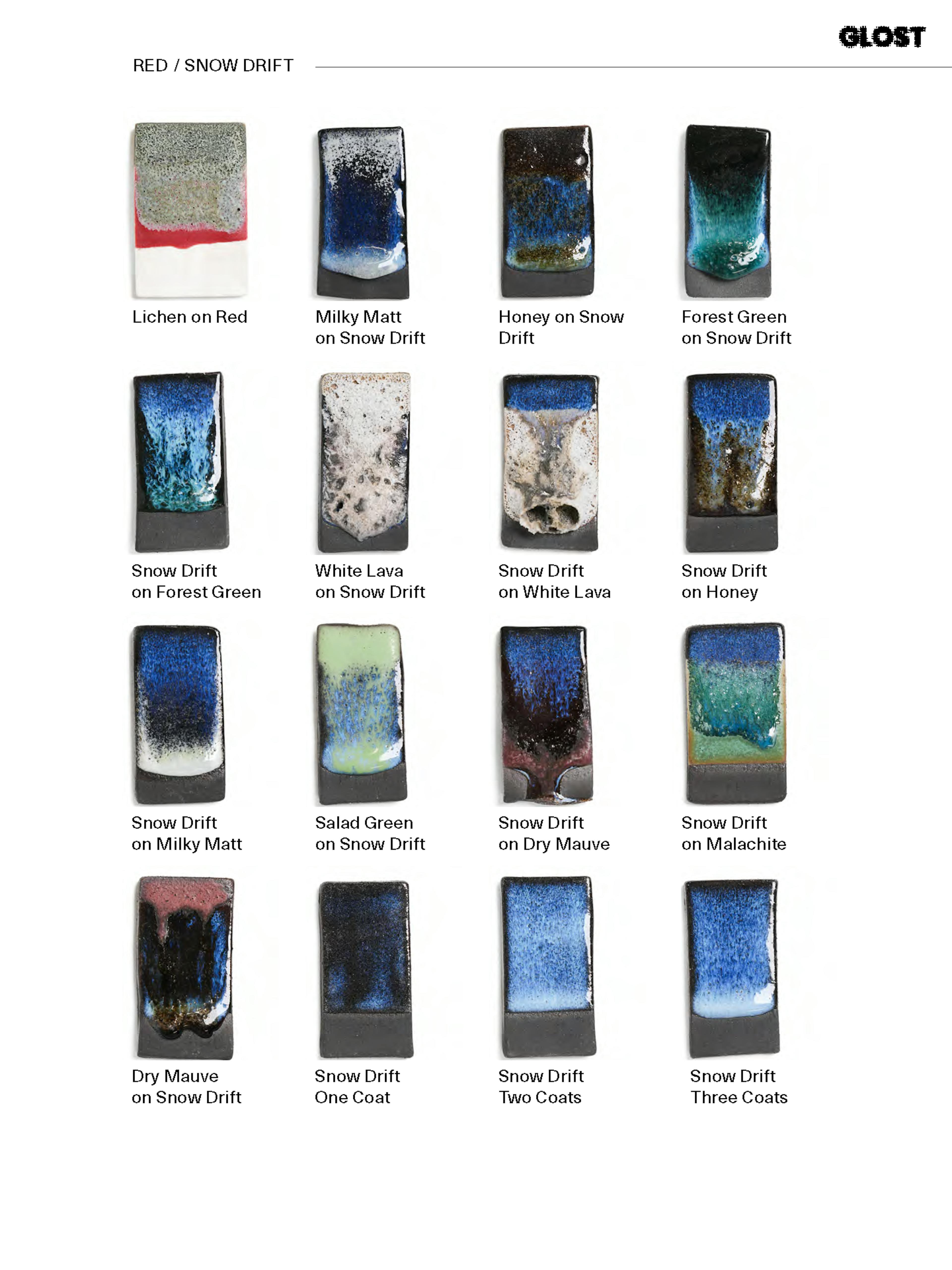 GLOST glaze layering combinations