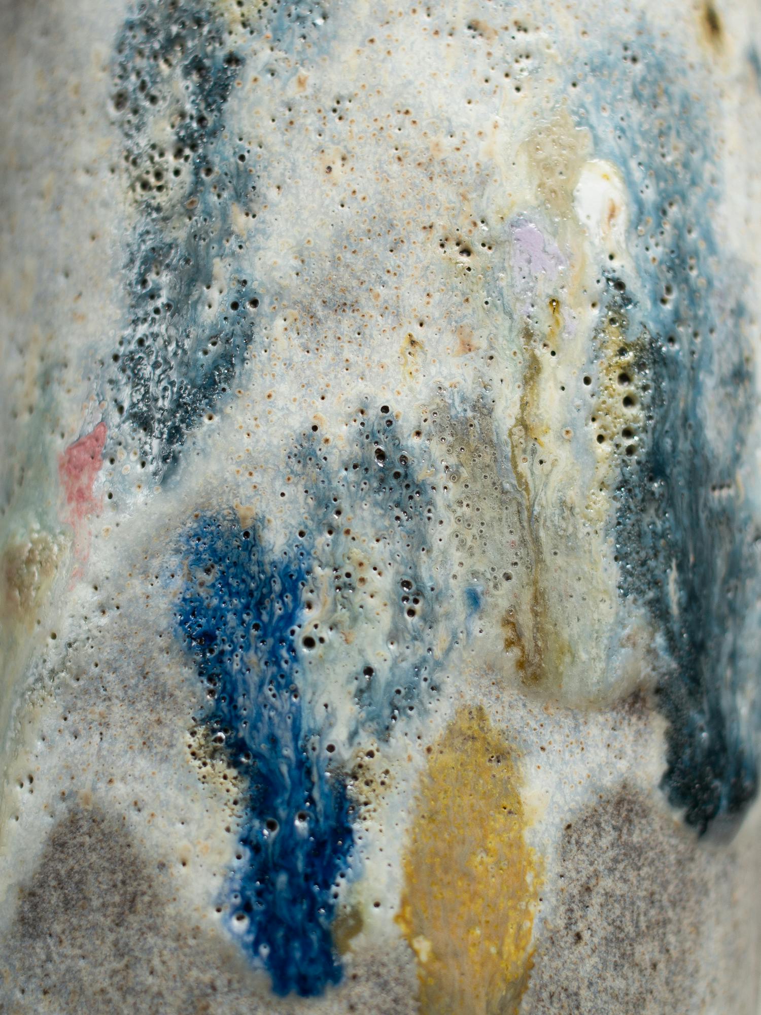 drippy layered glaze surface