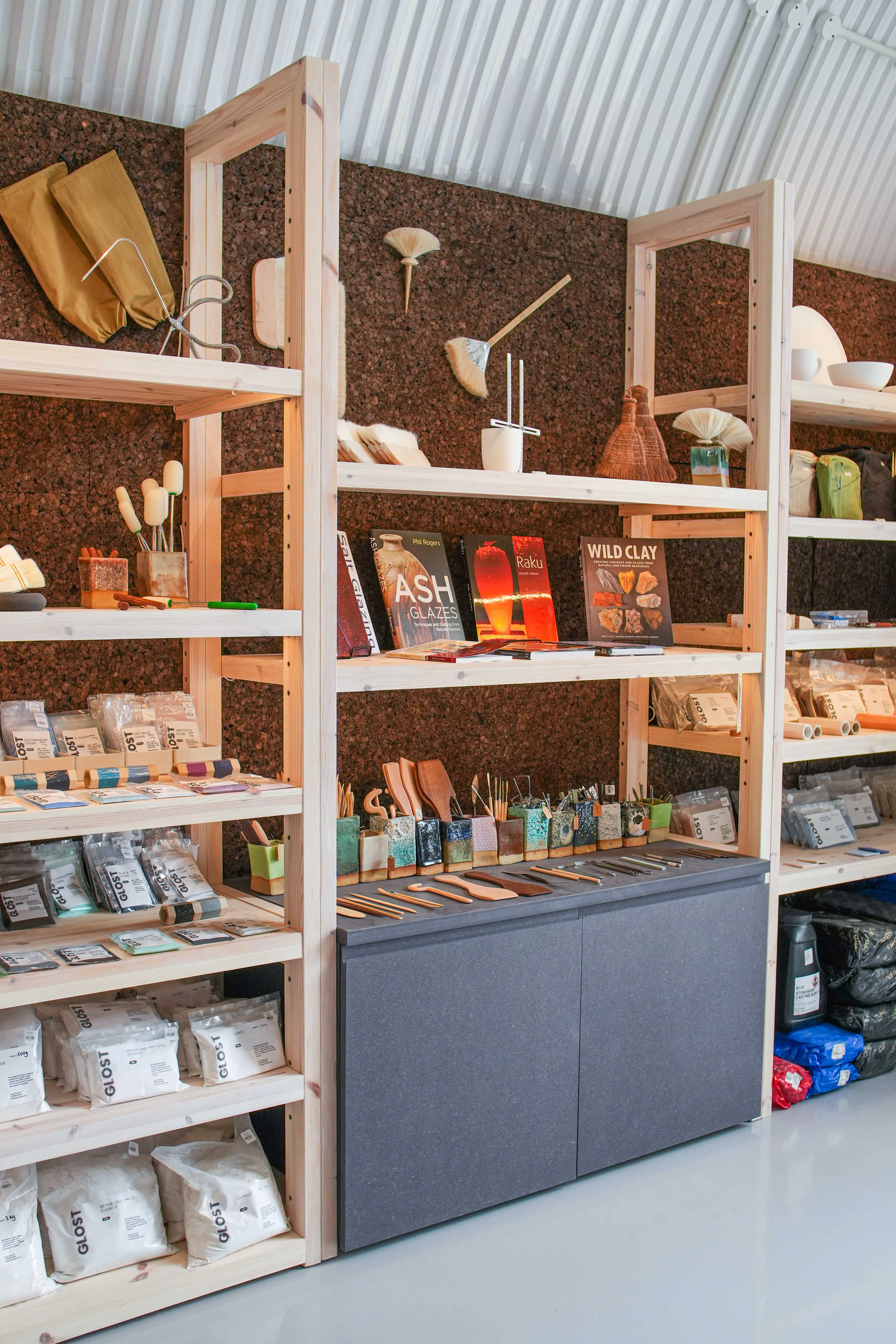 pottery books, dr ingredients and ceramic tools