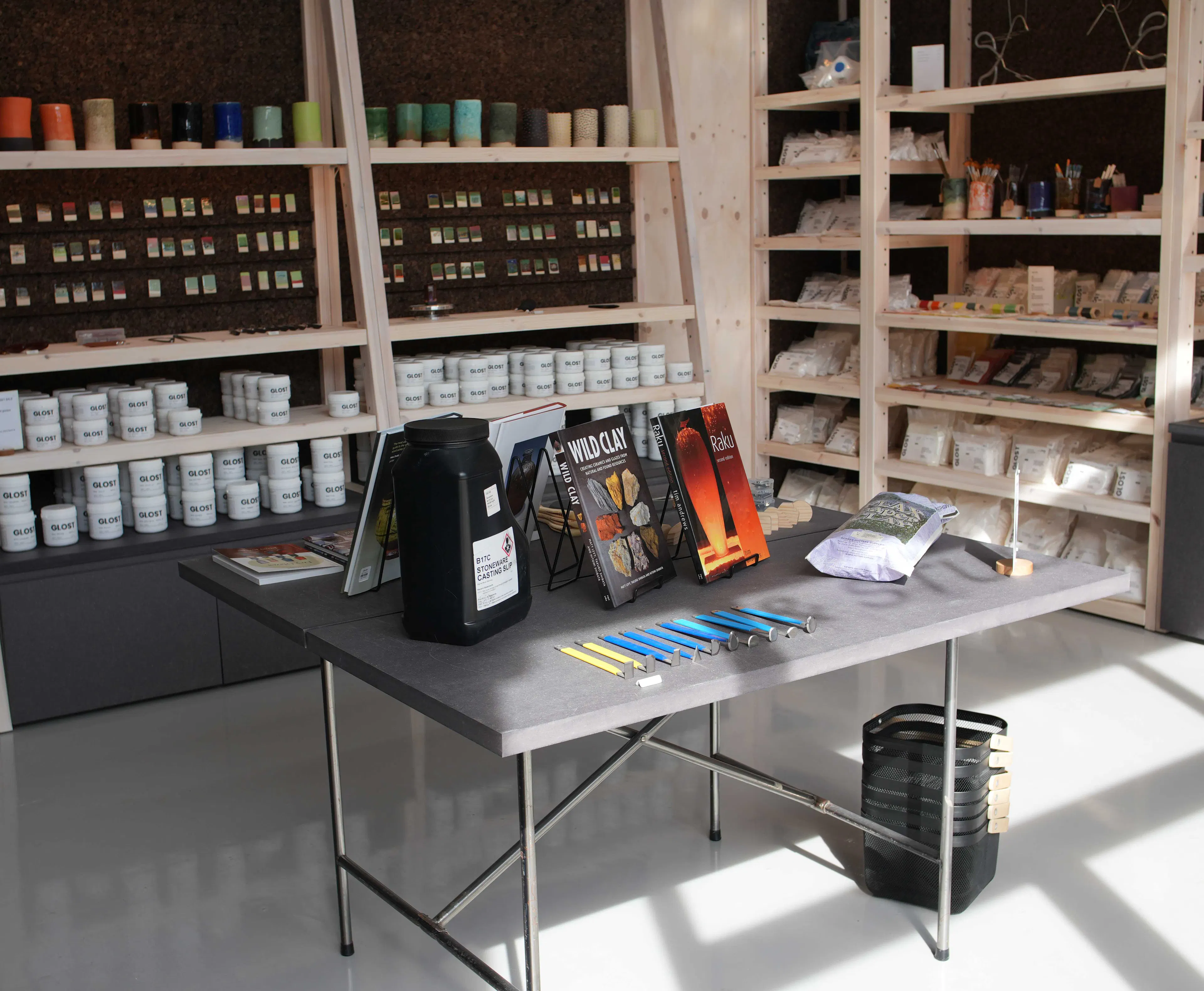 indoor shot of a crmics supply store in London