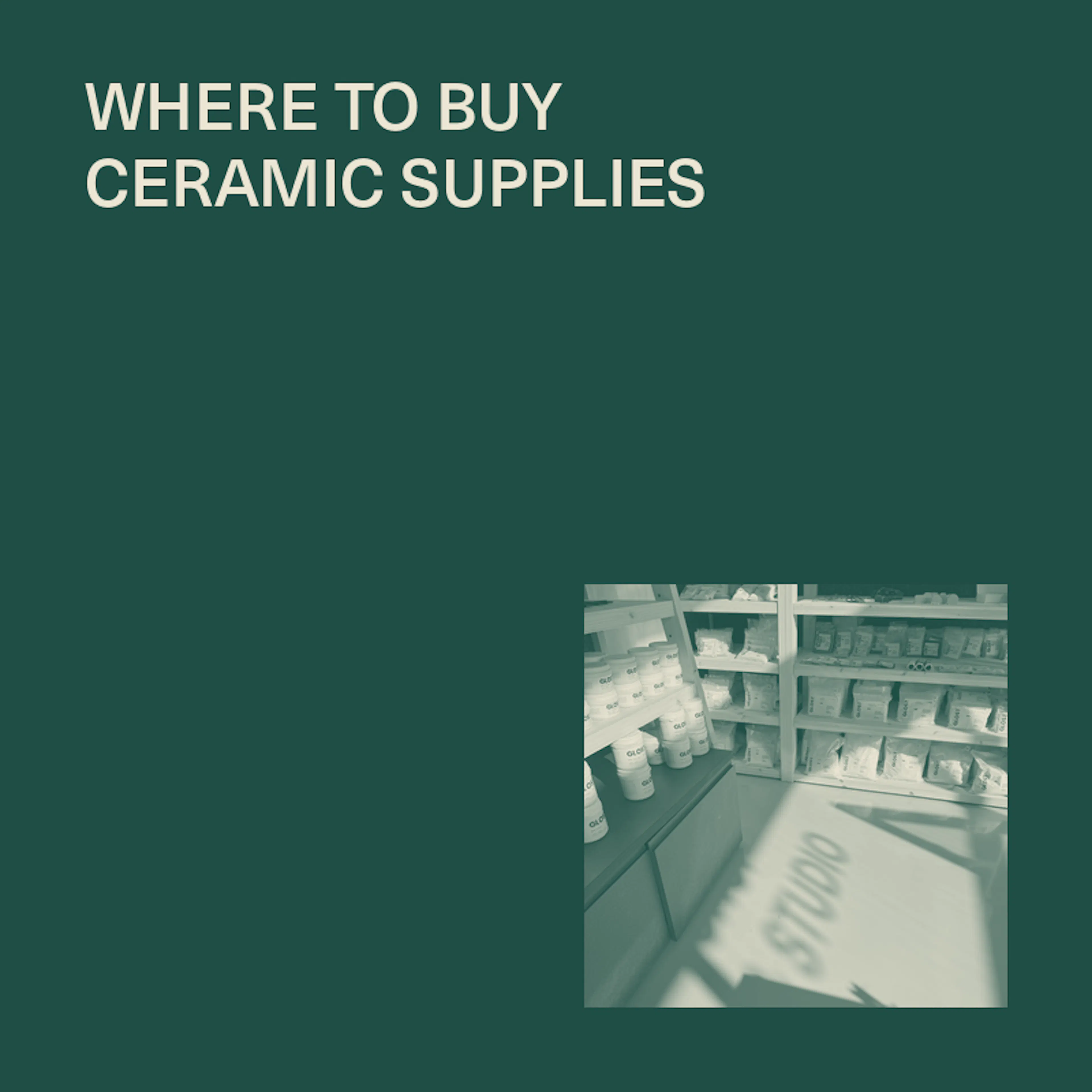 guide to pottery supplies in London