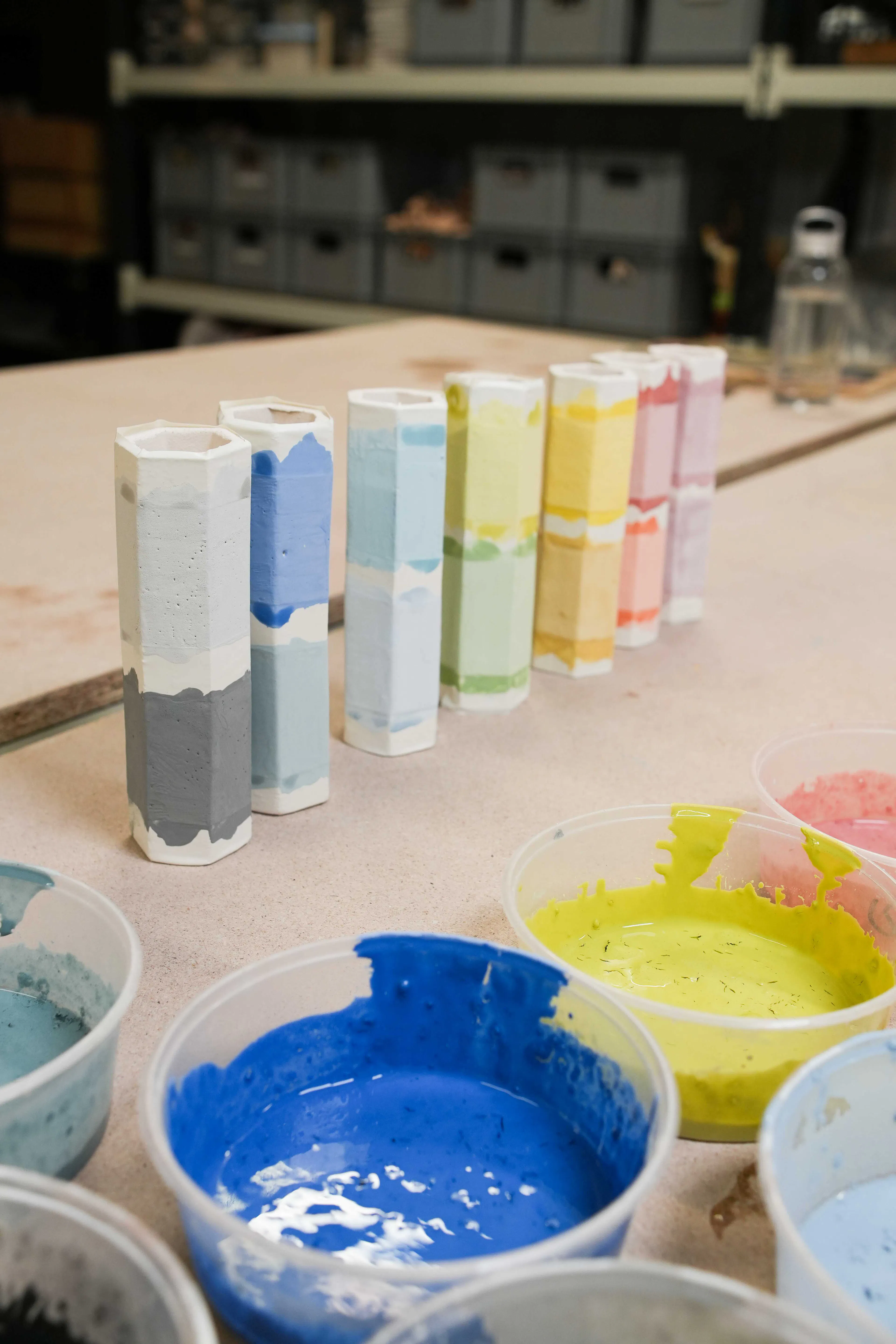 inclusion stain testing in a transparent glaze 