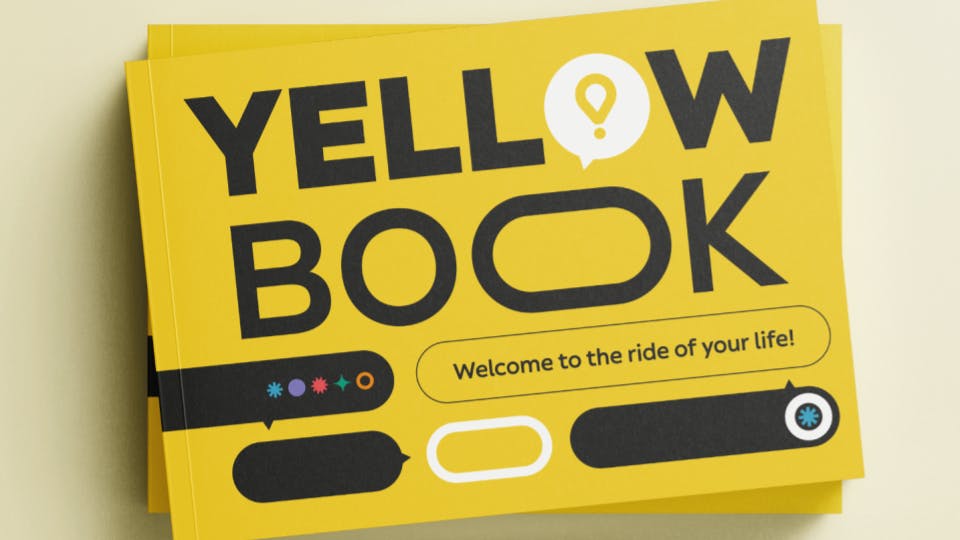 <p>Our yellow book</p>