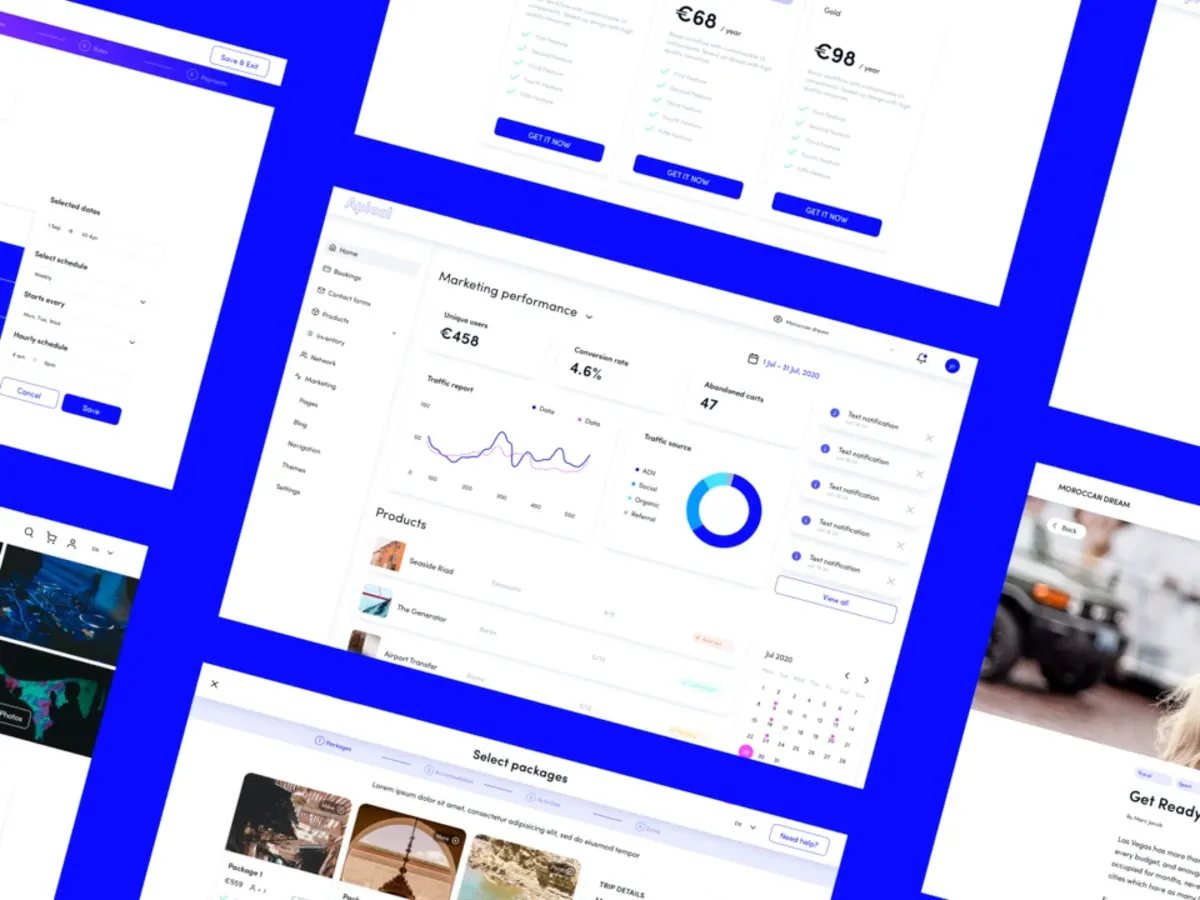 UX design of a web interface