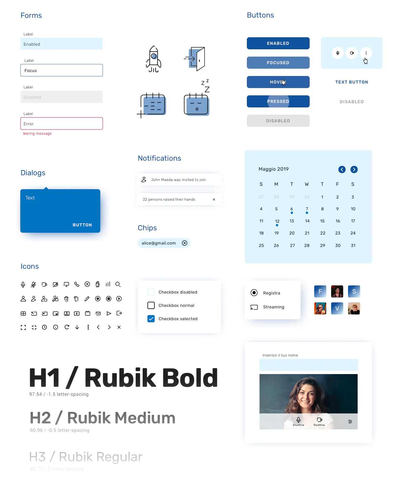 UI kit and styleguide for a web app