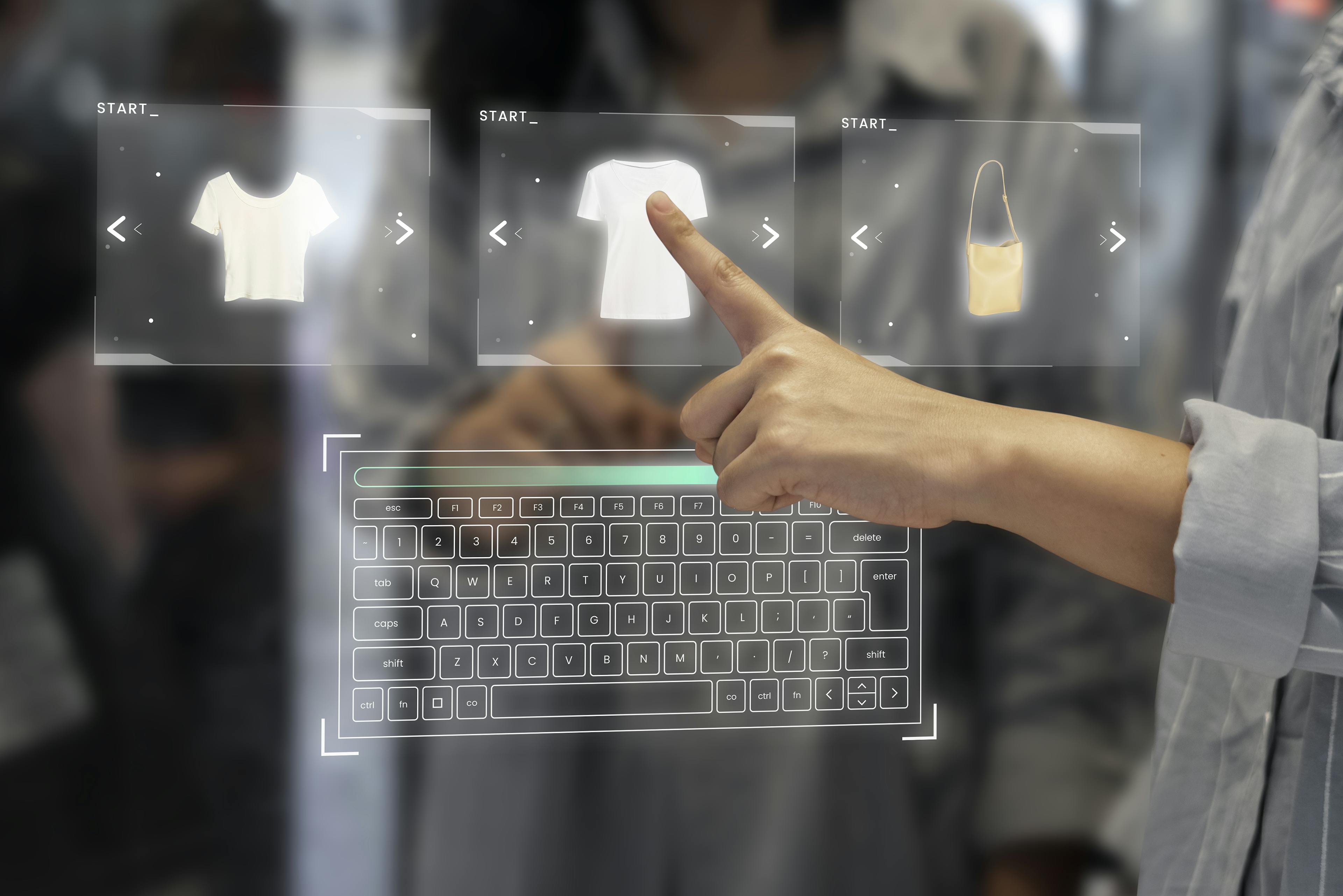 Online Shopping Finger Selection
