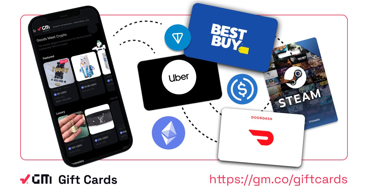 Buy Digital Gift Cards with Crypto on GM.co