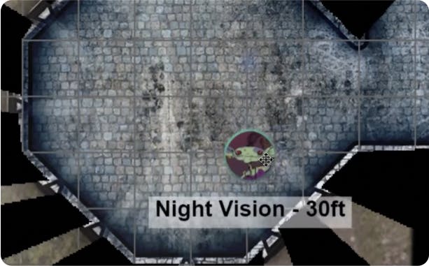 Aerial view of dungeon map