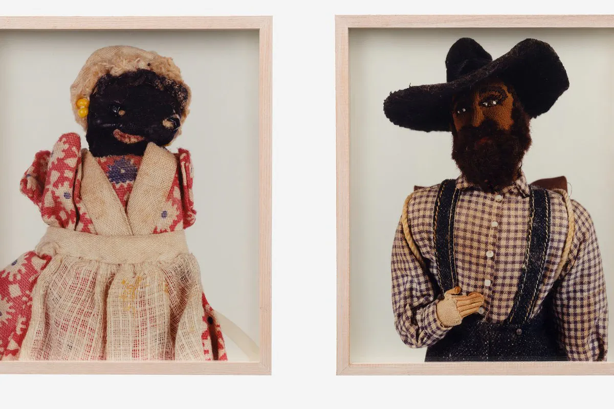 Photographs of old dolls portraying Black caricatures