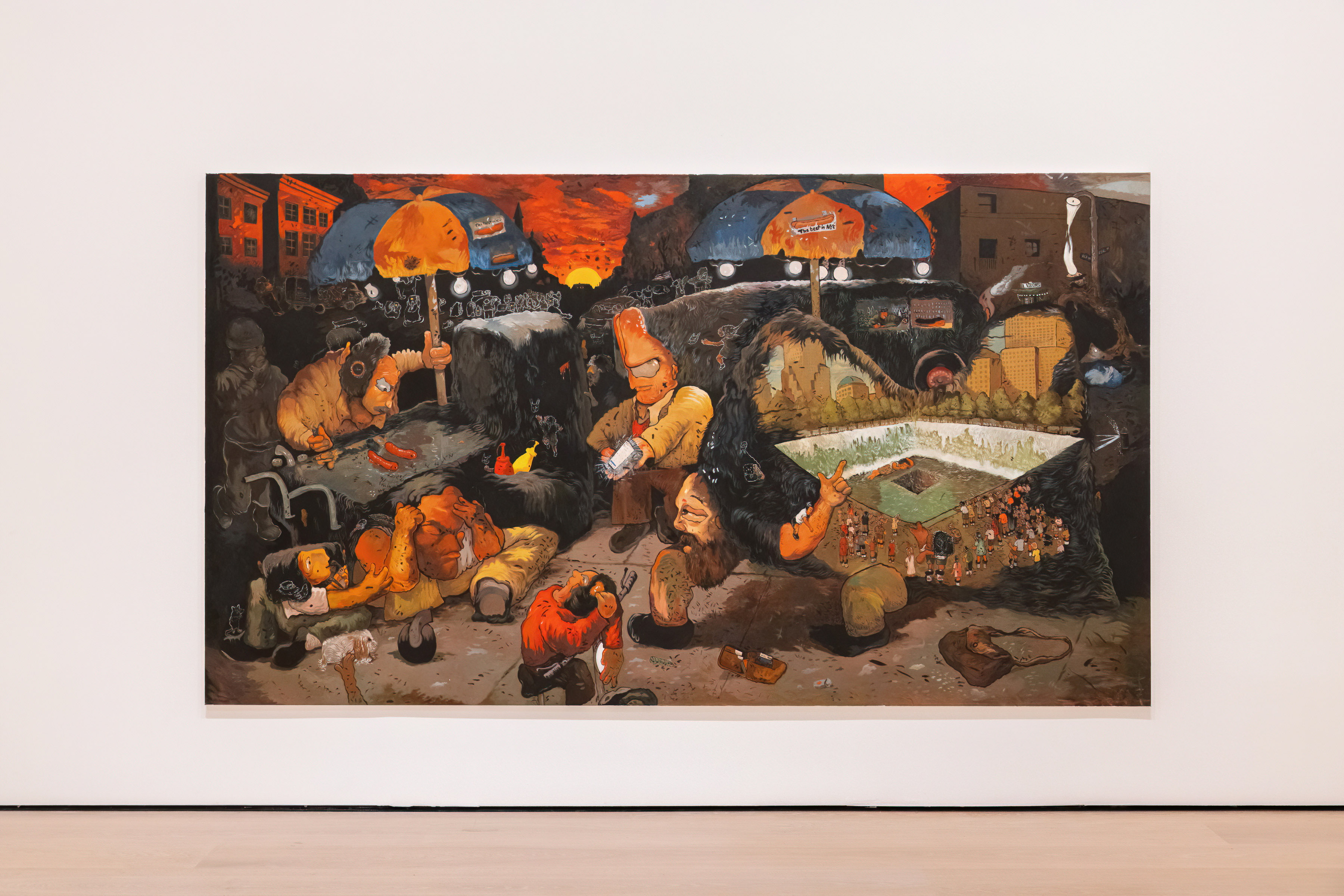 Installation view of artist Ali Eyal's piece titled "and look where I went"