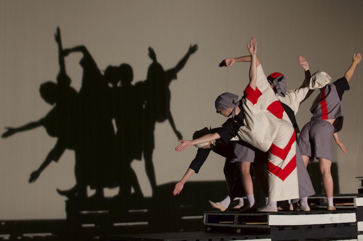 people in rhythmic poses