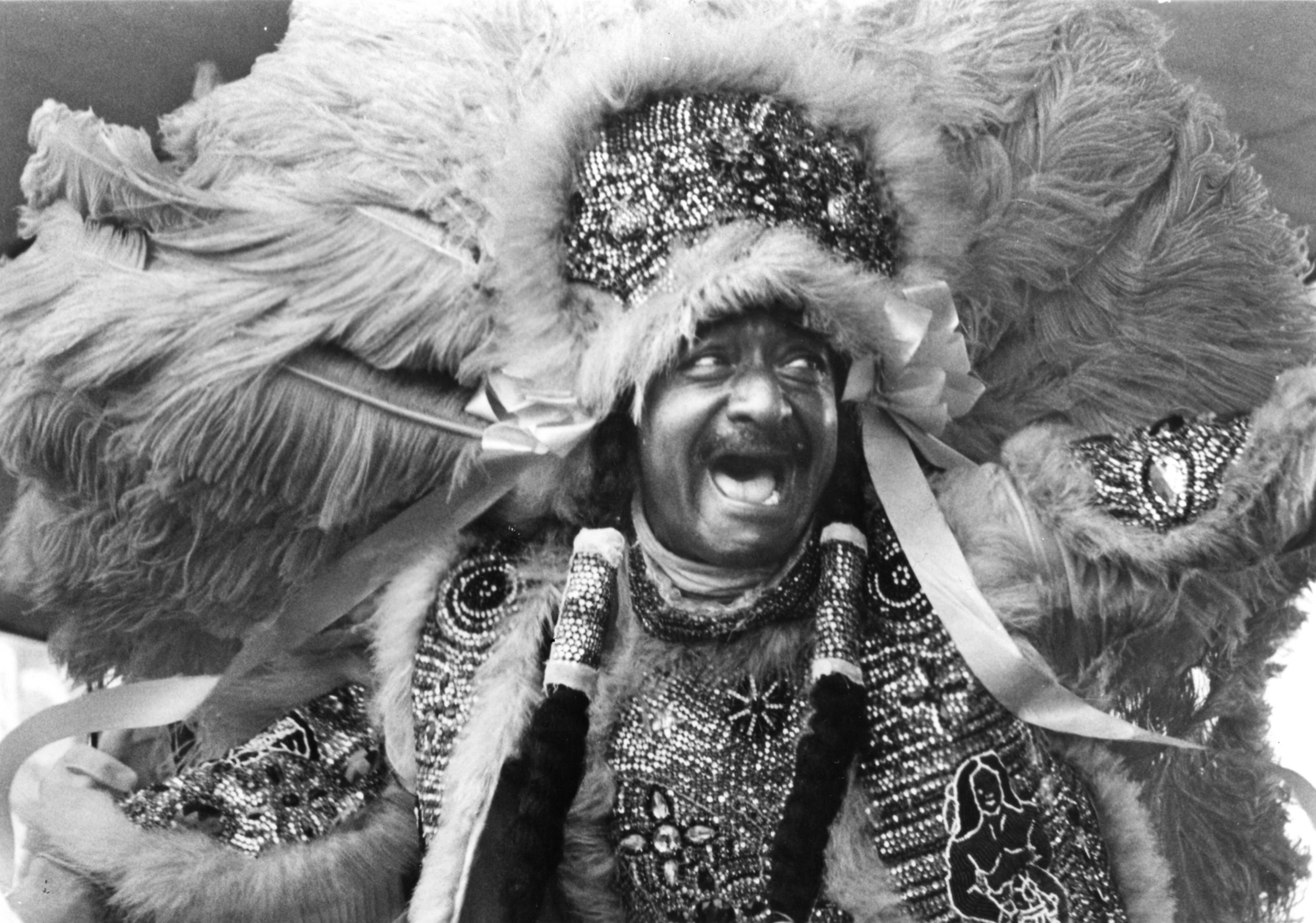 man wearing headdress