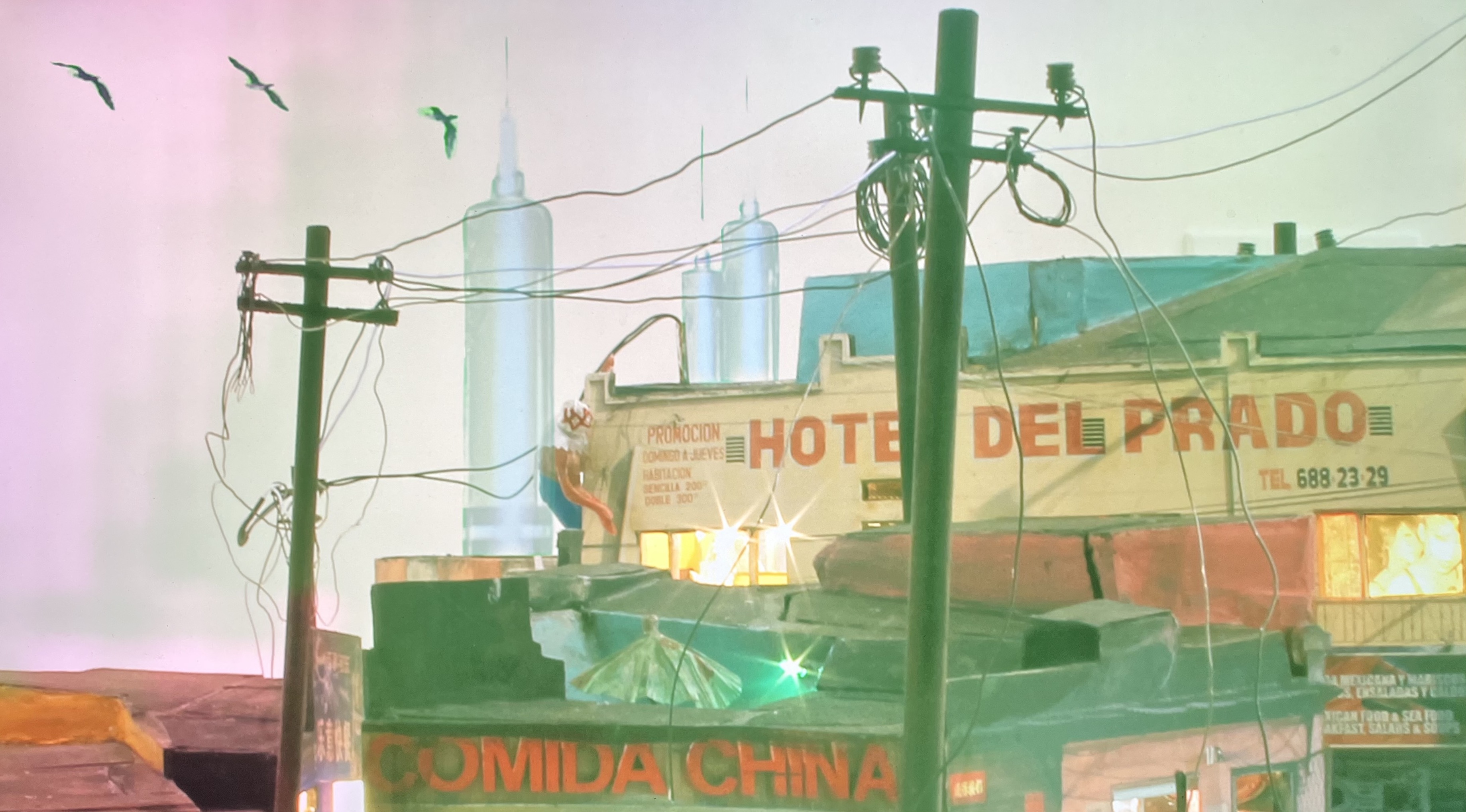 illustration of skyline and buildings