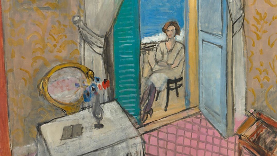 Detail view of the painting Intérieur à Nice (Interior at Nice) by Henri Matisse