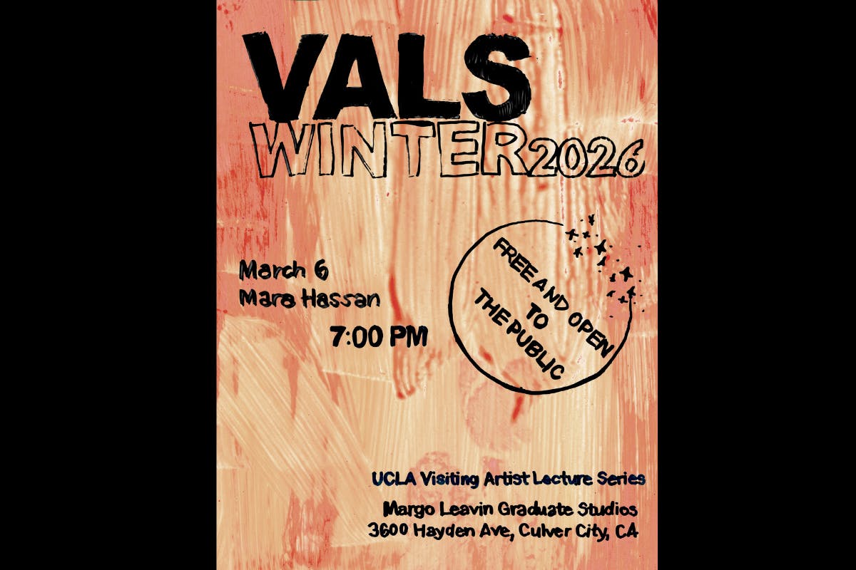 Orange poster with text information for an event with Mara Hassan