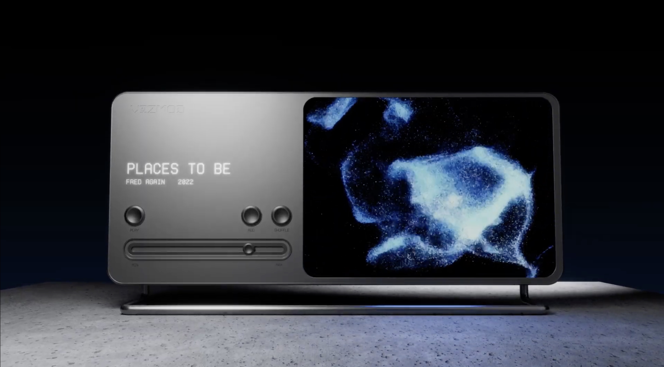Black screen with an image of a portable device