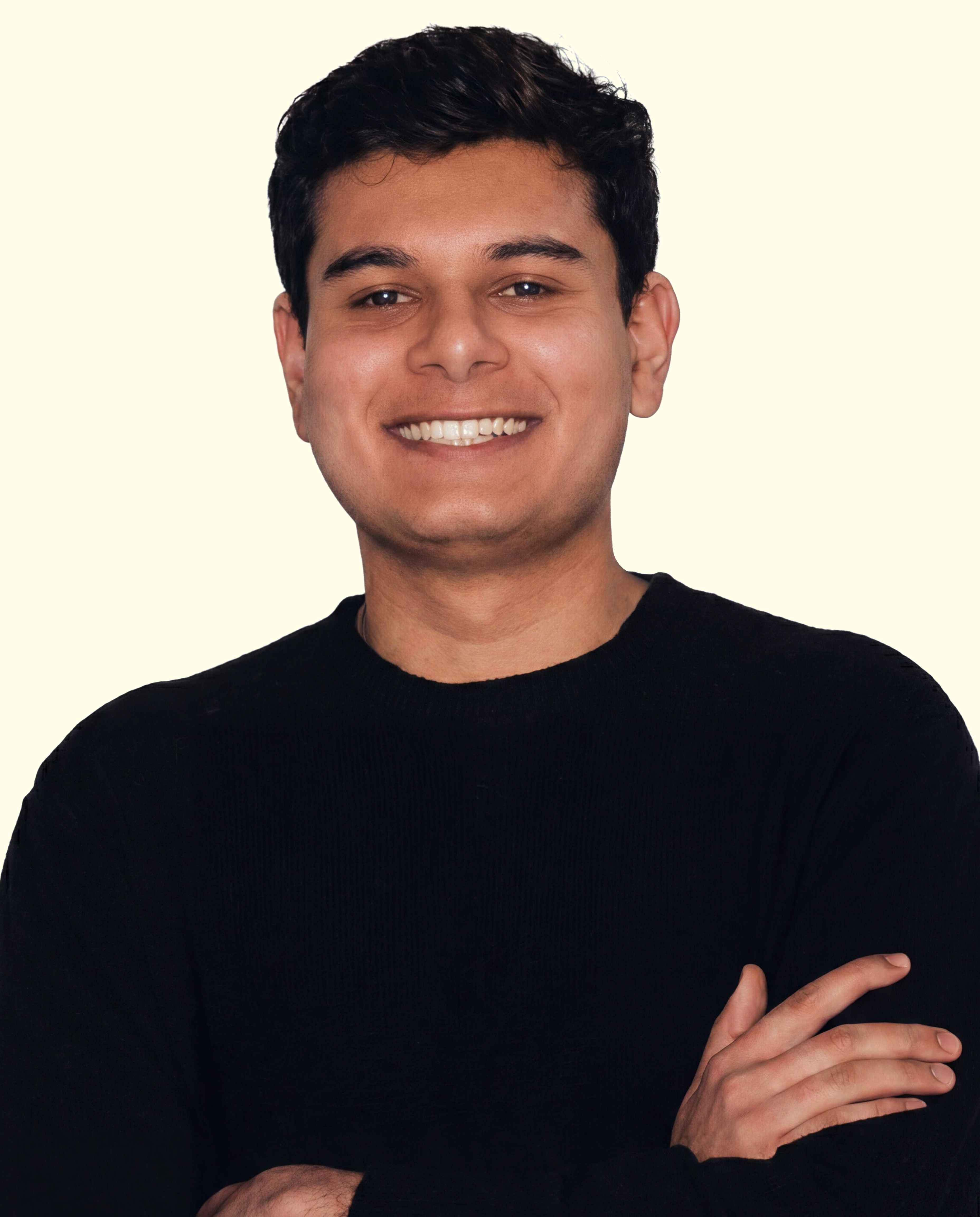 Portrait of Yash Nassikar. He is wearing a black shirt