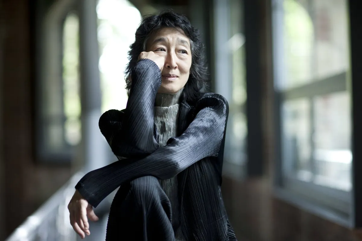 Portrait of Mitsuko Uchida.