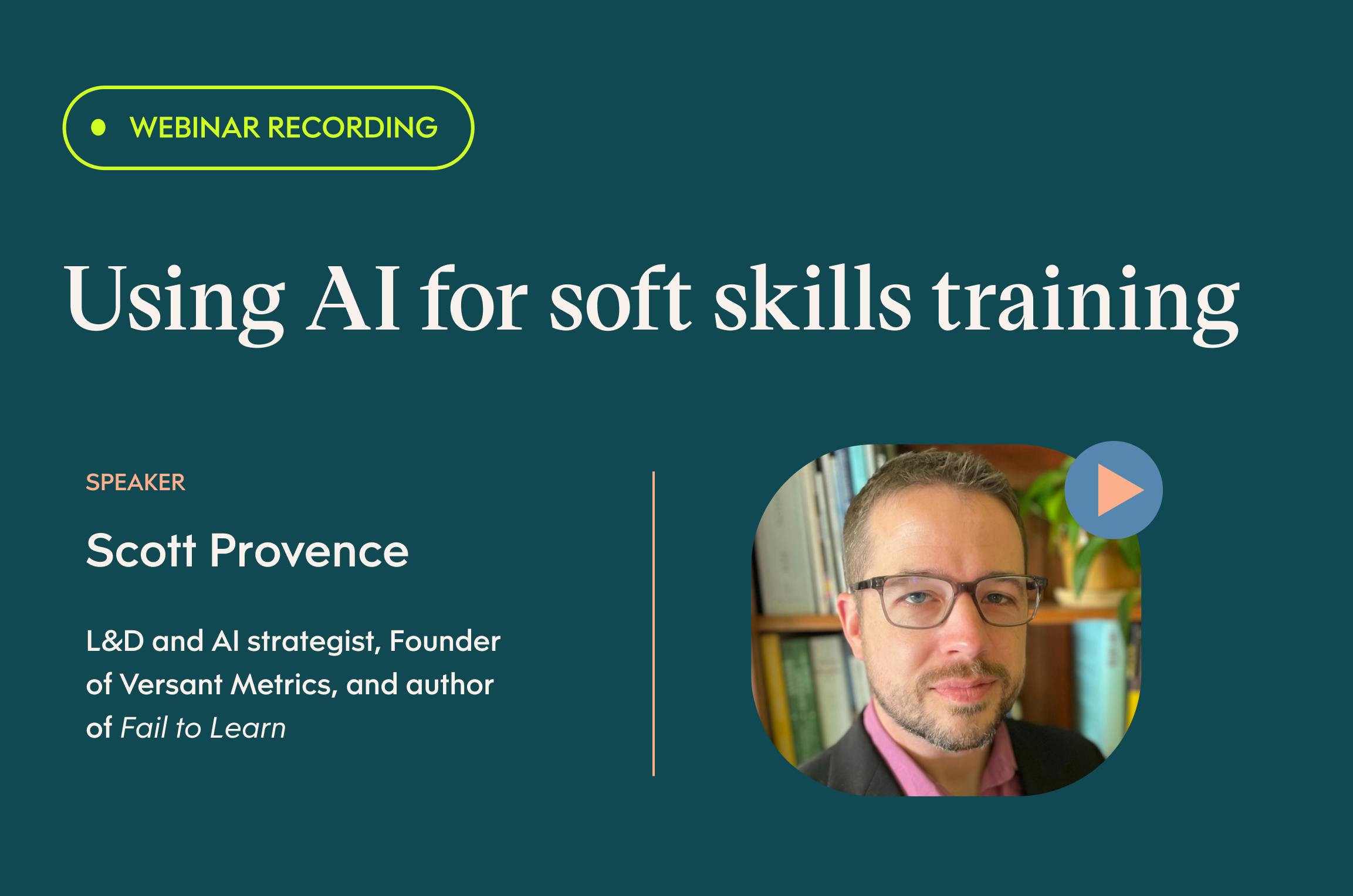 Using AI for soft skills training