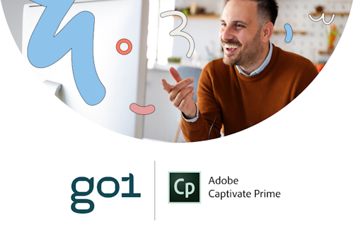 Go1 x Adobe Captivate Prime logos