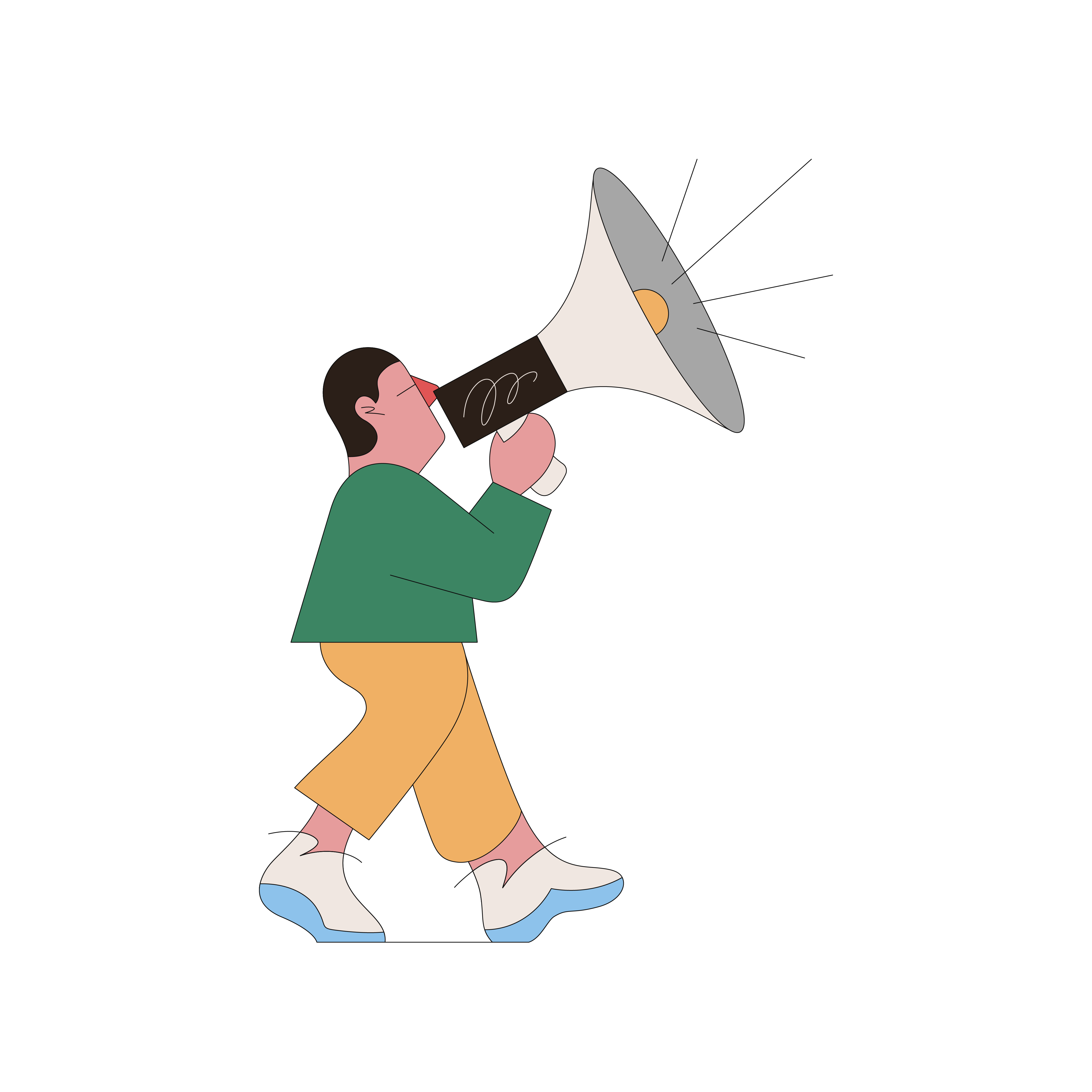 icon of a user with a megaphone 