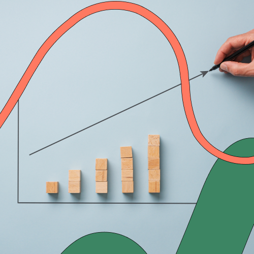 Graph showing increasing returns