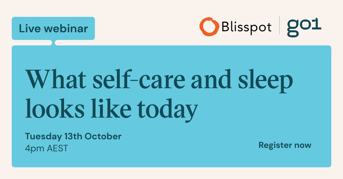 What self-care and sleep looks like today webinar social media share image
