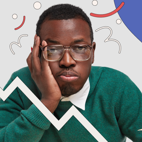 Man sitting at his desk looking sad and frustrated, representing dealing with difficult people