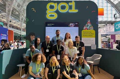 Go1 team at the Festival of Work booth