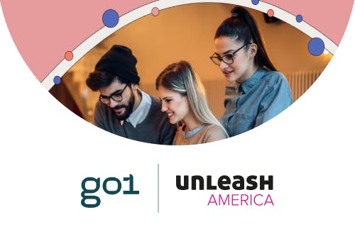 Go1 x Unleash America logos