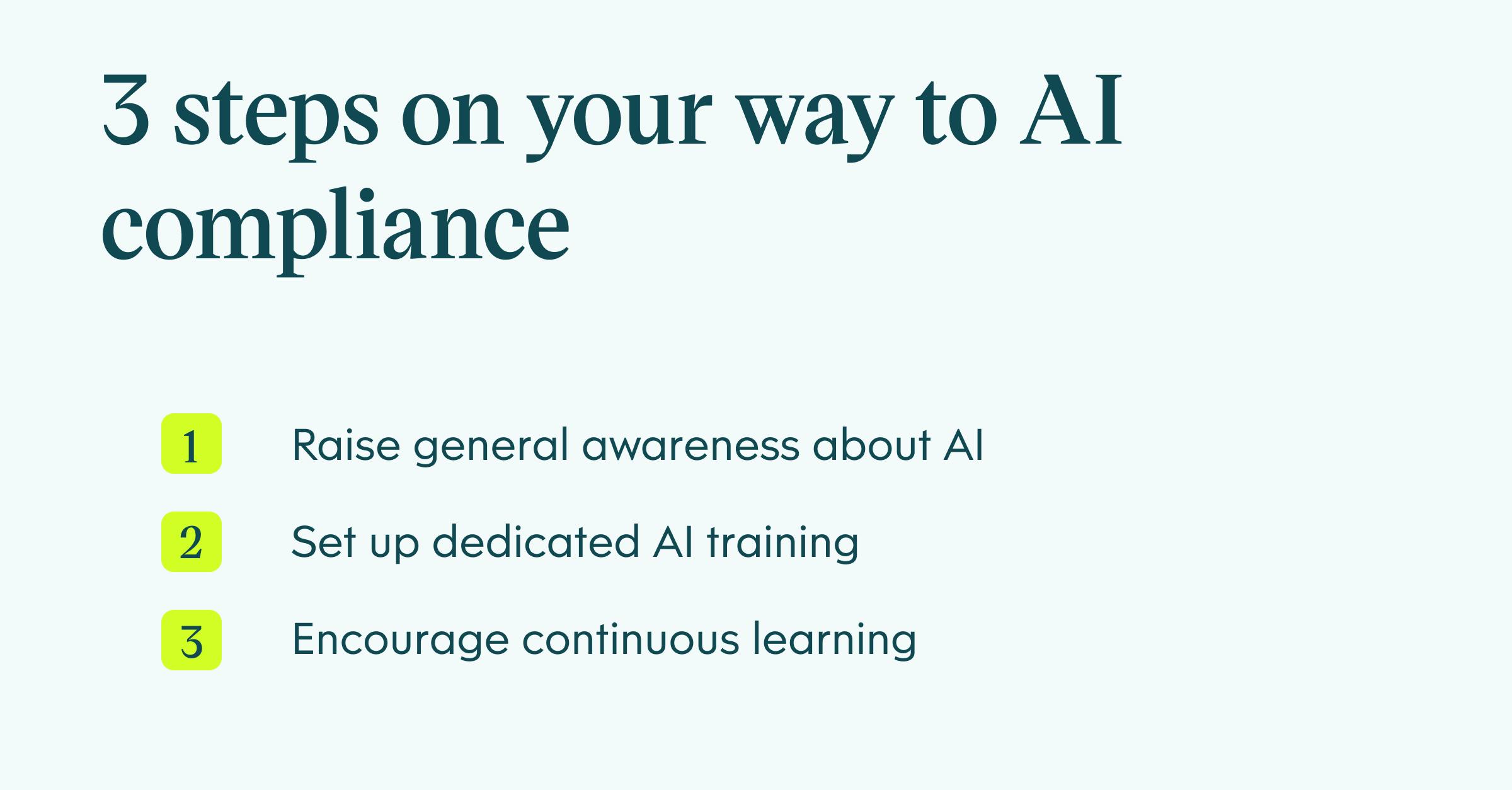 3 steps towards AI compliance