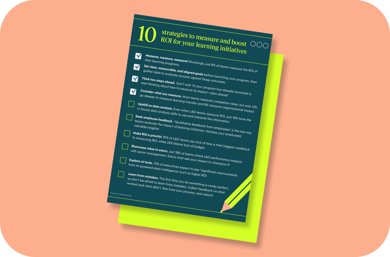 Checklist: 10 strategies to measure and boost ROI for your learning initiatives