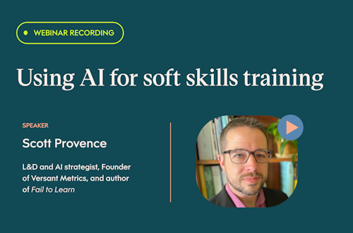 Using AI for soft skills training