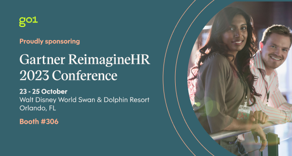 Promo image with the text: Gartner Reimagine HR 2023 Conference