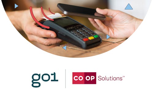 Go1 and Co-op Solutions partnership image with tap and go payment