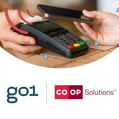 Go1 and Co-op Solutions partnership image with tap and go payment