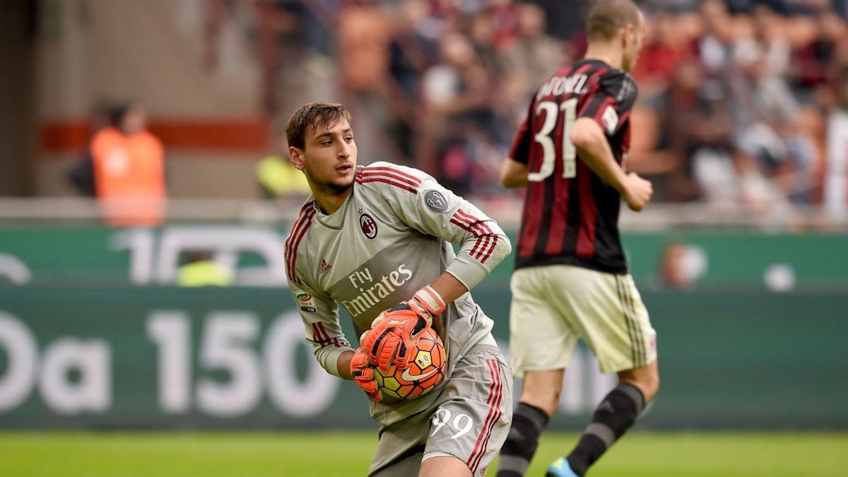 Donnarumma was a teenager when he played as Italy’s goalkeeper