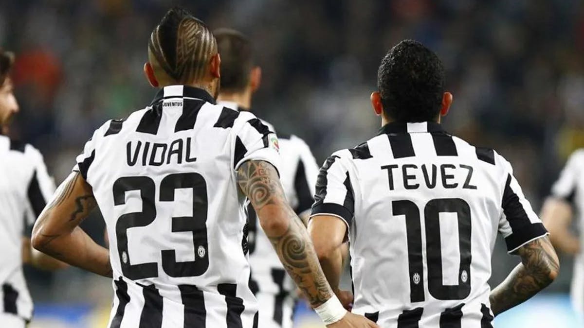 Arturo Vidal and Carlos Tevez