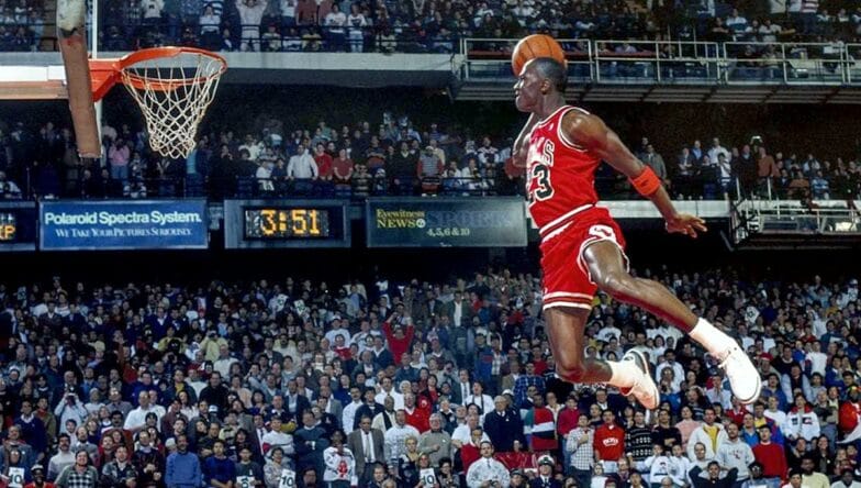 Micheal Jordan legendary dunk