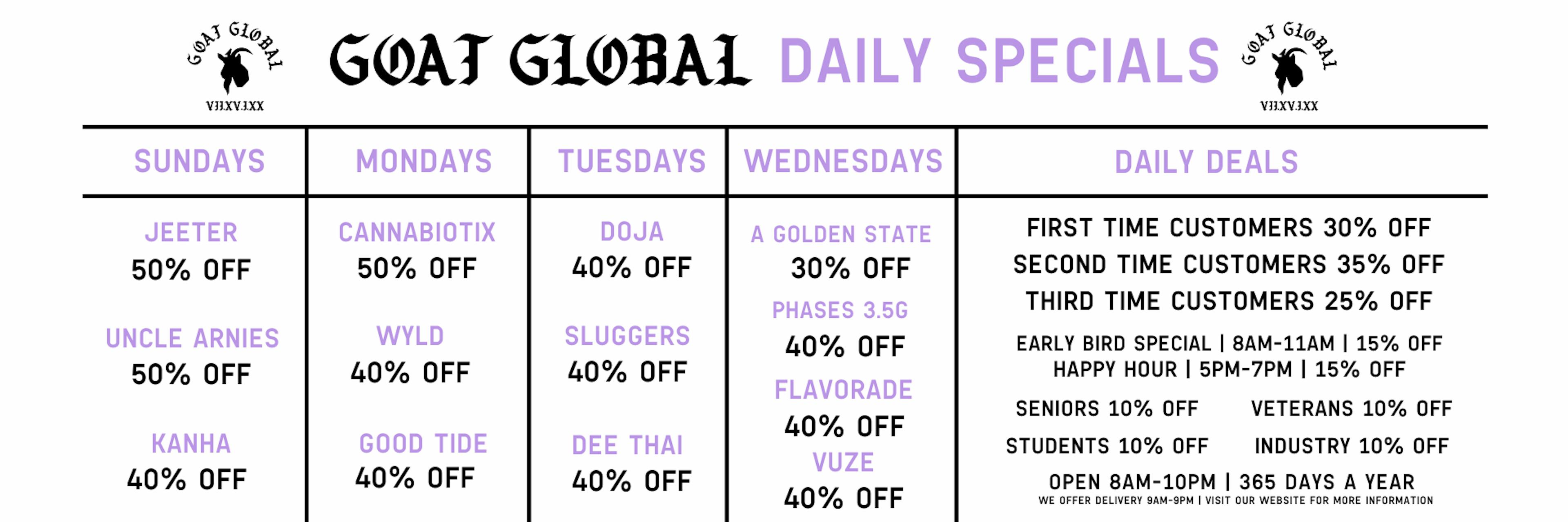 Explore exclusive deals at GOAT Global in Westwood, Los Angeles.