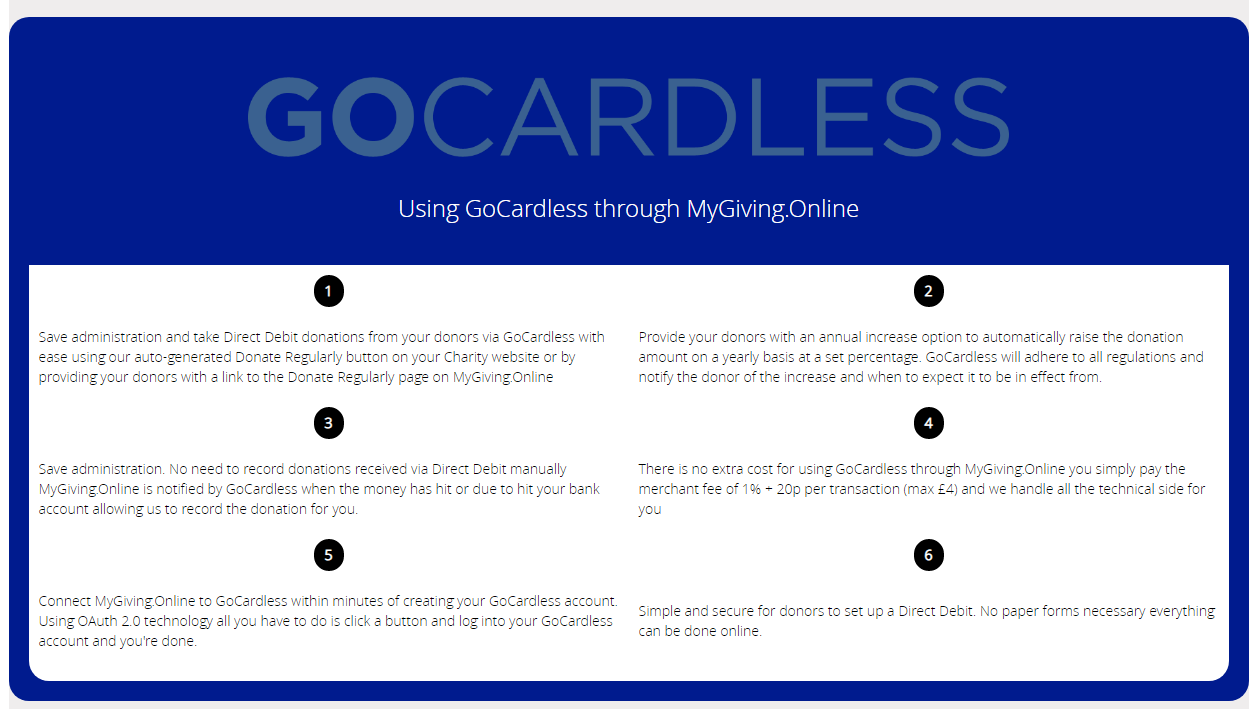 GoCardless For MyGiving.Online