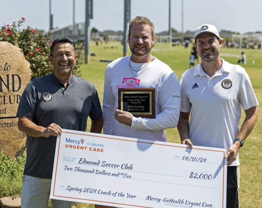 Matt Gerding, Edmond Soccer Club – 2024 Mercy-GoHealth Urgent Care Coach of the Year (Oklahoma)