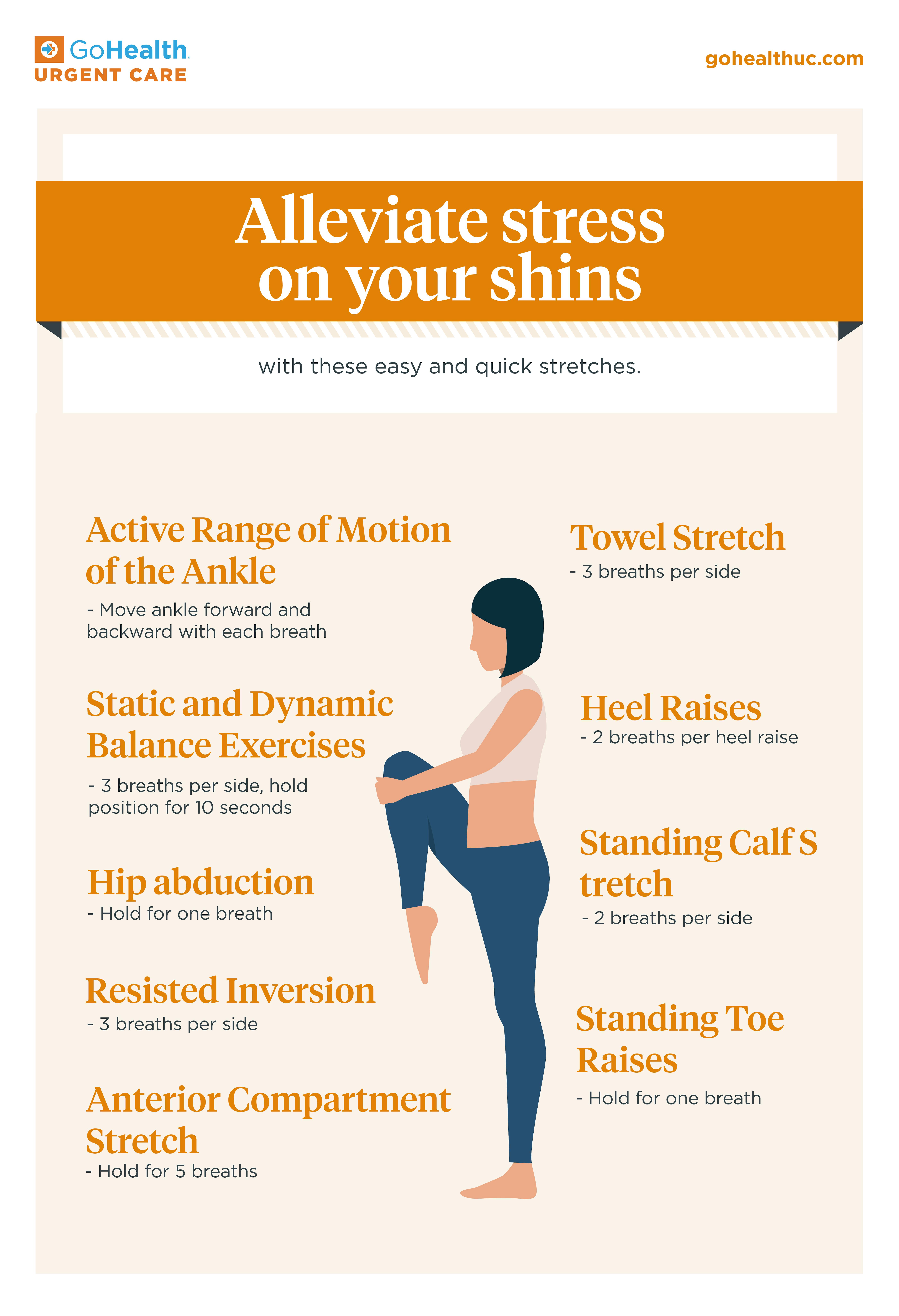 Shin Splint Stretches Infographic 