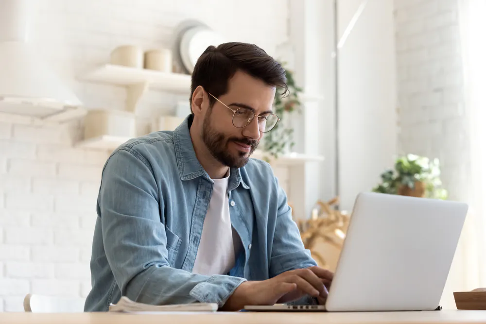Man on computer