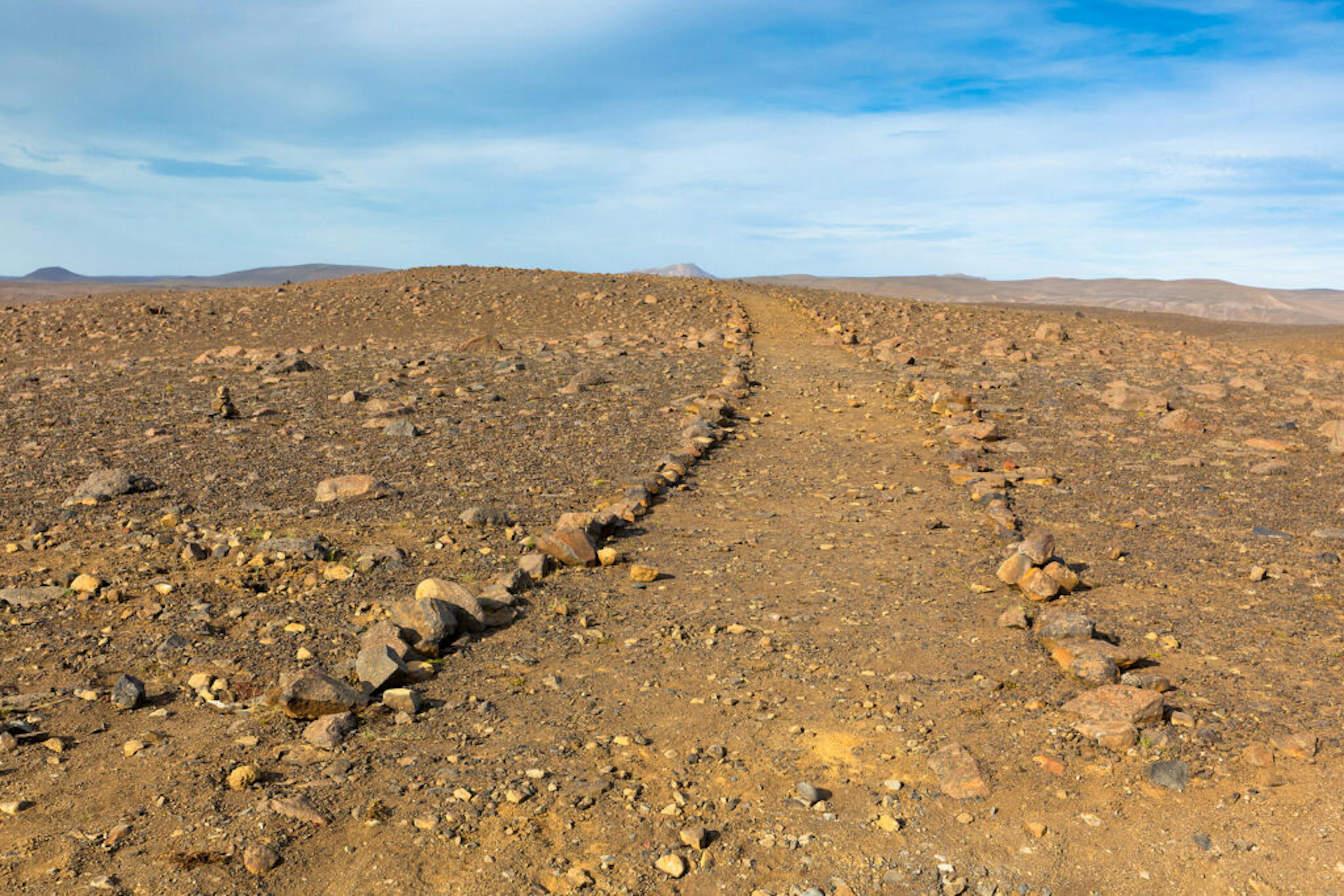 A rugged dirt road in Iceland.