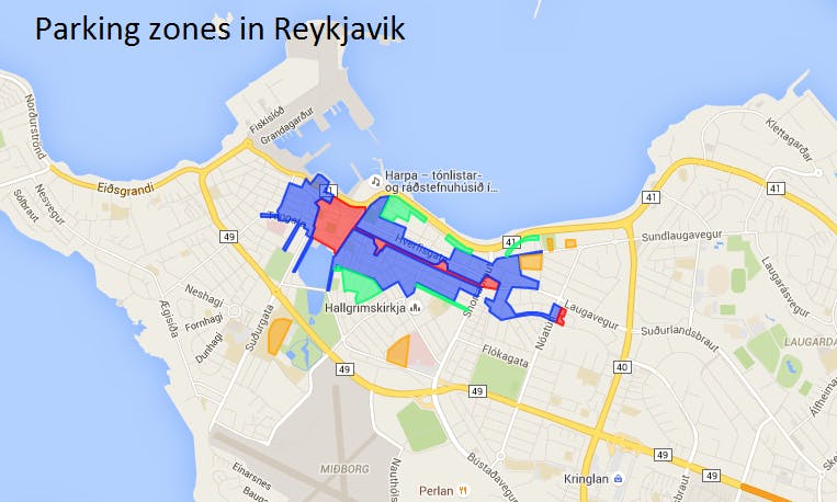 Parking in Reykjavik