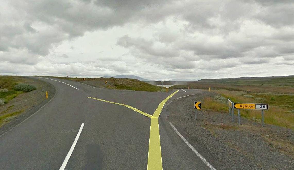 Directions to Hveravellir geothermal area and hot springs